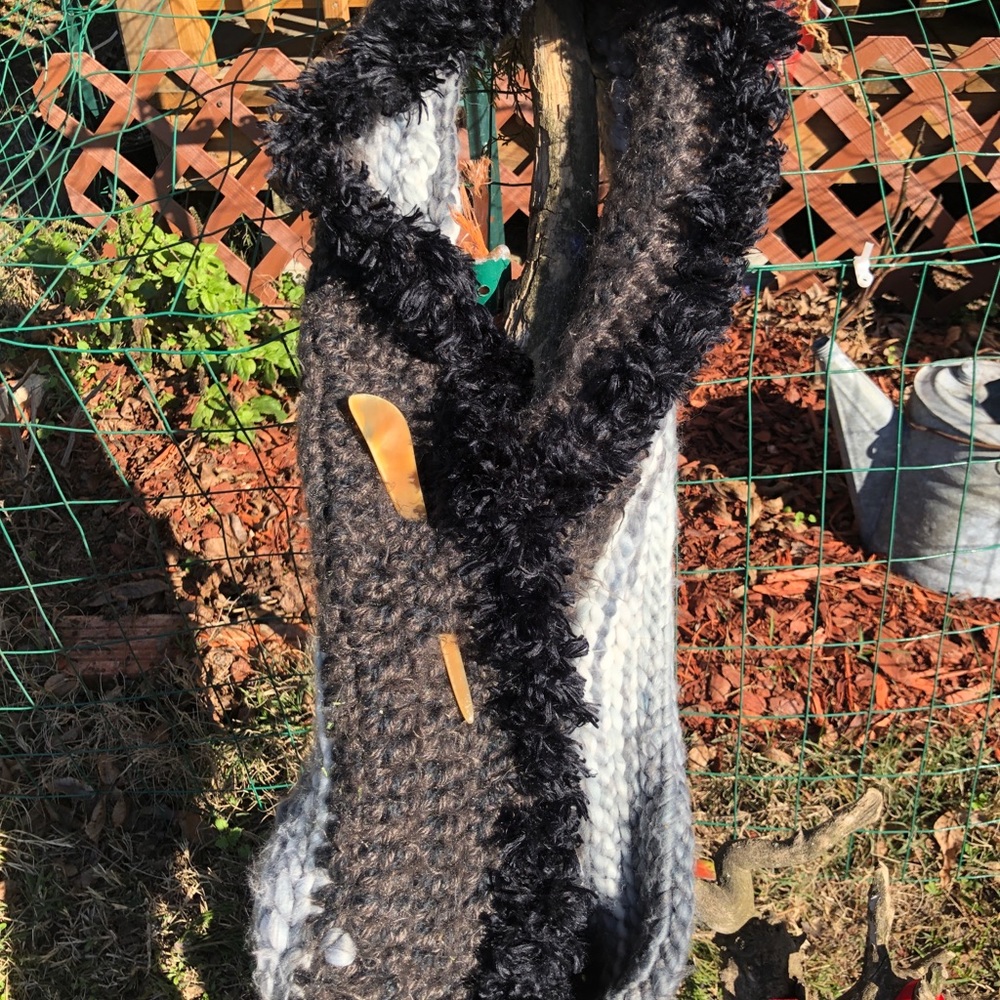 Handmade crochet infinity convertible scarf